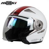 Open Face Helmet Vintage Style Cruiser Chopper Touring Scooter Dual Visor Sun Shield Lens Dot